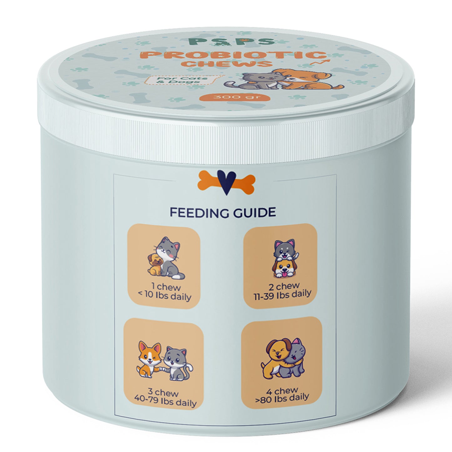 Probiotics for Dogs&Cats-Supports Gut Flora 120 Soft Chews